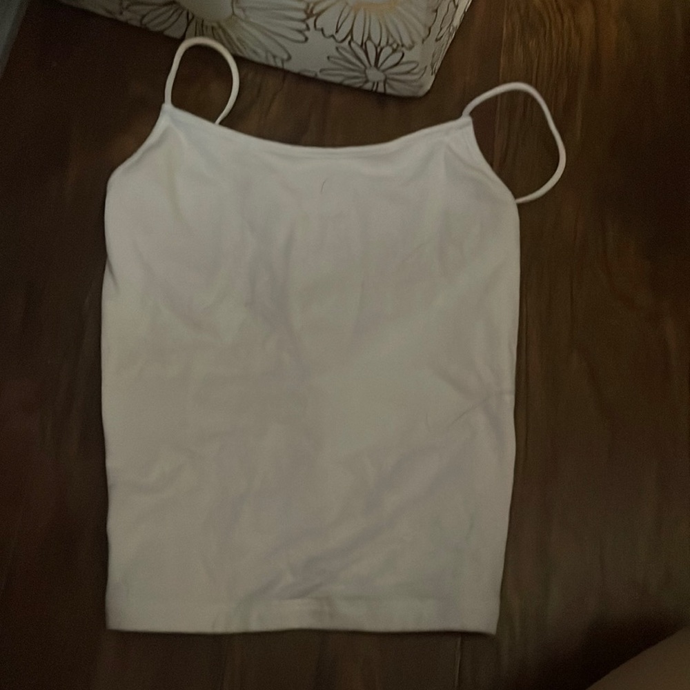 white small never worn, cross back tanktop